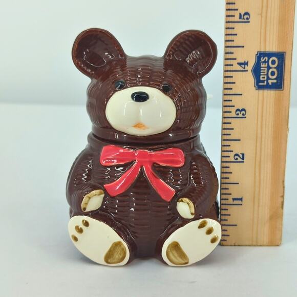 VTG 1979 OTAGIRI Bear Cookie Jar & Sugar Jar Set Ceramic Japan Handpainted - Picture 14 of 16